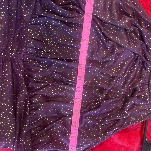 London times Burgundy Dress with Gold Dots - Picture 7 of 7